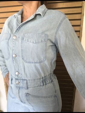 Universal Thread Light Blue Denim Overalls Jumpsuit
